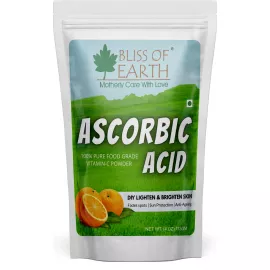 Bliss of Earth 4 oz Ascorbic Acid Powder Pure Food Grade Vitamin-C Rich Powder For Skin face  Cosmetic and  DIY Products 113g