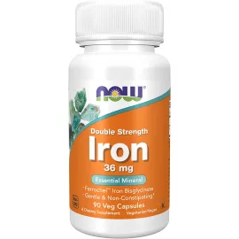 Now Foods Iron 36 mg Double Strength  30 Veg Capsules
