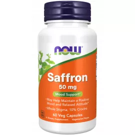 Now Foods Saffron 50 mg Mood Support 60 Veg Capsules