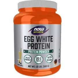 Now Sports Egg White Protein Creamy Vanilla Powder 1.5 Lbs