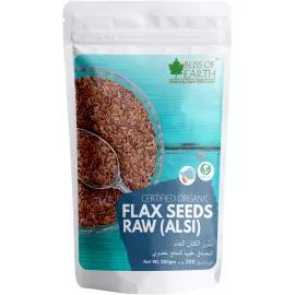 Bliss Of Earth  Organic Flax Seeds Raw Superfood for Weight Loss and  OMEGA 200g