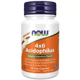 Now Foods Acidophilus 4X6 Capsules 60 Capsules