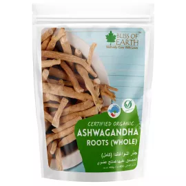 Bliss of Earth Ashwagandha root whole Indian Ginseng  Withania Somnifera Helps Relives stress and Boost immunity  Premium Edible Grade Root 400g
