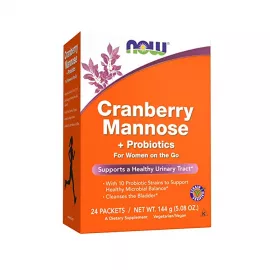 Now Foods Cranberry Mannose + Probiotics 24 Packets