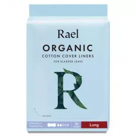 Rael Organic Cotton Cover Panty Liners for Bladder Leaks - Long