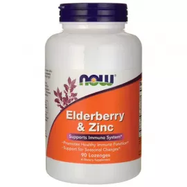 Now Foods Elderberry & Zinc Immune Support Protection 90 Lozenges