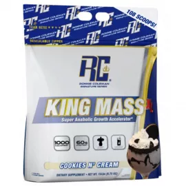 Ronnie Coleman Signature Series King Mass XL Mass Gainer Protein Powder Cookies and Cream 15 lbs