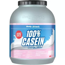 Body Attack 100% Casein Protein Strawberry White Chocolate Flavor 1.8kg (4 lb)