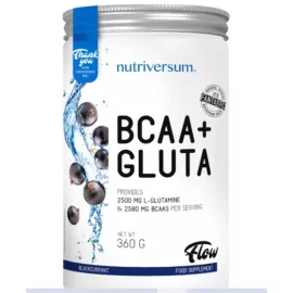 Nutriversum Flow BCAA + Gluta  Black Currant 360g