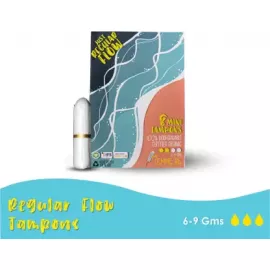 Lemme Be Medium Flow Tampons (Box Of 8) 100% Cotton Certified  Biodegradable