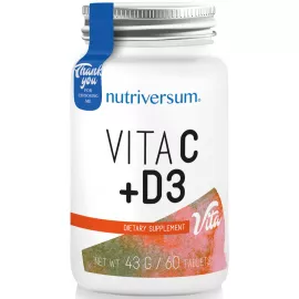 Nutriversum Vita C+D3 43g (60 Tablets)
