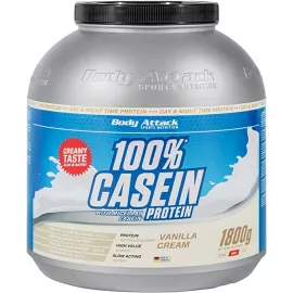 Body Attack 100% Casein Protein Vanilla Cream Flavor 1.8kg (4 lb)