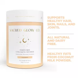 Sacred Glow Co Collagen Creamer Dairy Free  - Natural Coconut Flavor 340g (17 Servings)