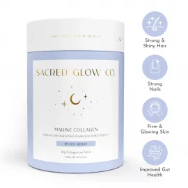 Sacred Glow Co Marine Collagen - Natural Mixed Berry Flavour 325g (25 Servings)