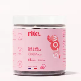 Rite Glow Beauty Raspberry Flavour Vegan Gummies Bundle 60 x 3