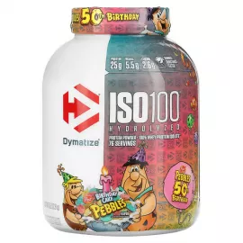 Dymatize ISO 100 Hydrolyzed 100% Whey Protein Birthday Cake Pebbles 5 lbs (2.3 kg)