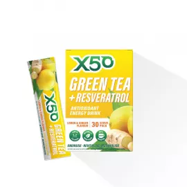 X50 Green Tea Lemon and Ginger Flavour 30 Sachets