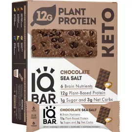 IQ BAR Chocolate Sea Salt Flavour Protein Bar 12 x 45g