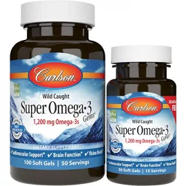 Carlson Super Omega 3 1200 mg 100+30 Softgels