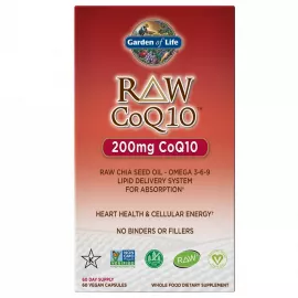 Garden of Life Raw Coq10 200 mg Vegan Capsules 60's
