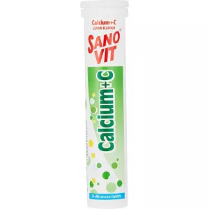 Sano Vit Calcium + C Lemon Flavour 20 Tablets