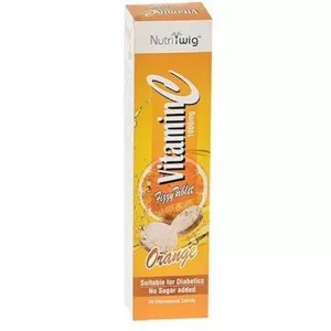 Nutriwig Vitamin C Orange Flavour 1000 Mg x 20 Effervescent Tablets