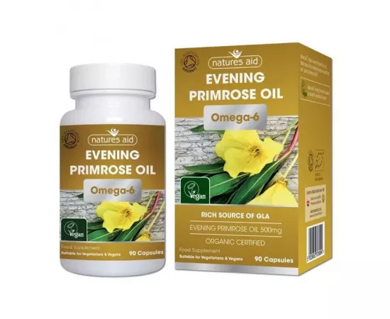 Natures Aid Organic Evening Primrose Oil Vegetable capsules 90's