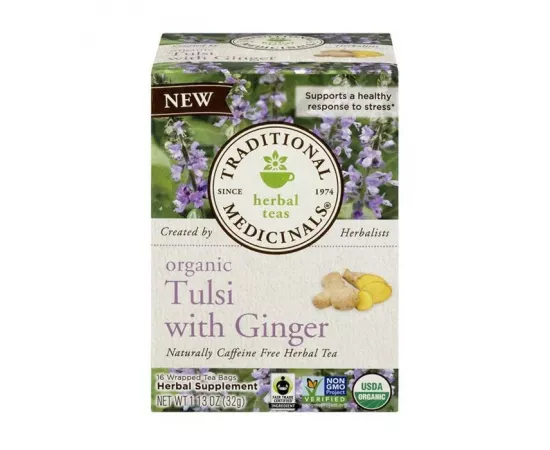 Traditional Medicinals Tulsi With Ginger 16 Tea Bags