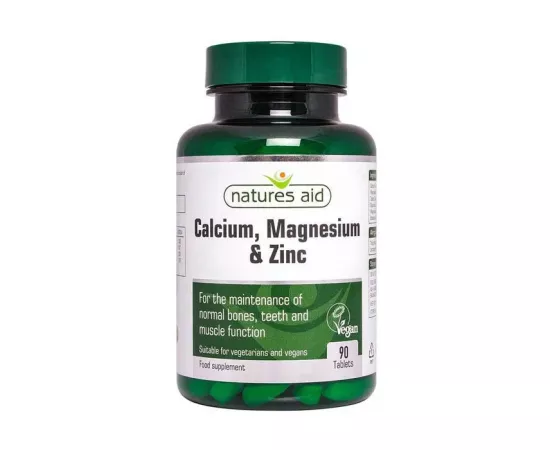 Natures Aid Calcium Magnesium & Zinc Tablets 90's