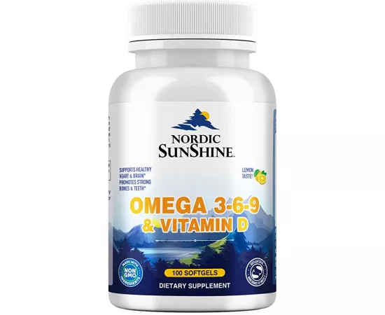 Nordic Sunshine Omega 3-6-9 & Vitamin D 25mg 100 Softgels