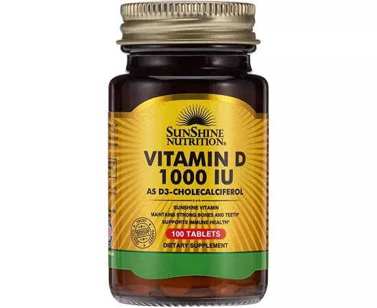 Sunshine Nutrition Vitamin D 1000 IU 100 Tablets