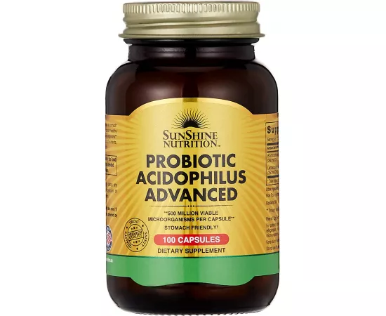 Sunshine Nutrition Probiotic Acidophilus Advanced 100 Capsules