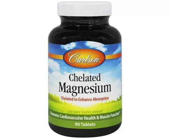 Carlson Chelated Magnesium Bone Muscle Function 200Mg Tablets 90