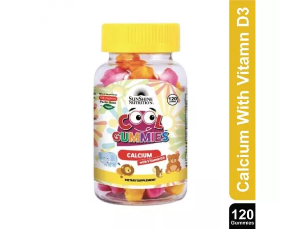 Sunshine Nutrition Cool Gummies Kids Calcium With Vitamn D3 120's