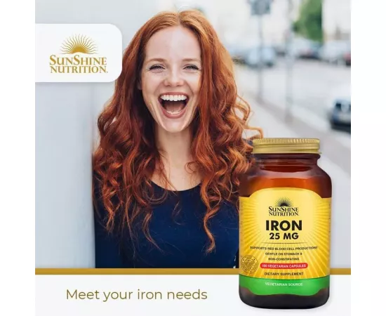 Sunshine Nutrition Iron 25 mg Capsules 100'S