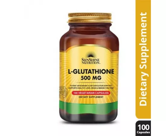Sunshine Nutrition L-Glutathione 500 mg Vegetarian Capsules 100's