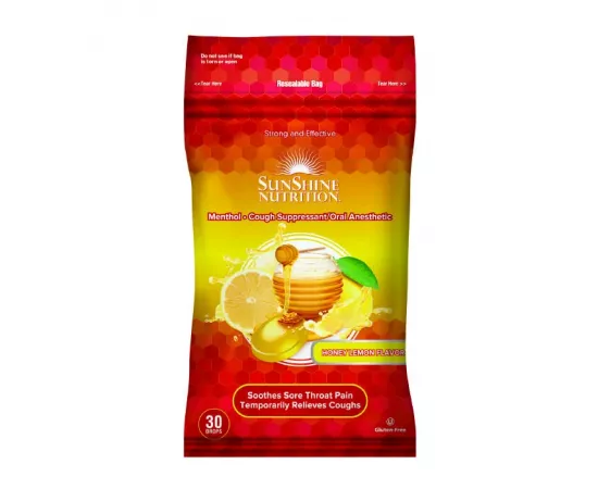 Sunshine Nutrition Lozenges Honey Lemon Flavour 30 Drops