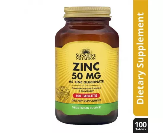 Sunshine Nutrition Zinc 50 mg 100 Tablets