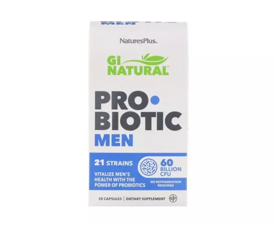 Natures Plus GI Natural Pro Biotic Men 60 Billion CFU 30 Capsules