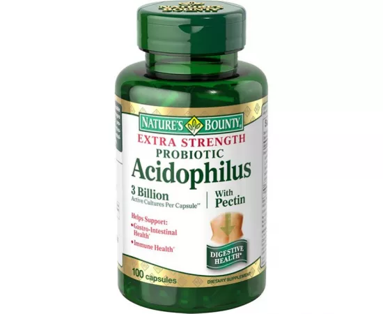 Nature's Bounty, Acidophilus, Extra Strength, Probiotic, with Pectin, 100 Capsules