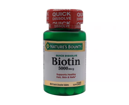 Nature's bounty QD biotin 5000mcg capsules 60's