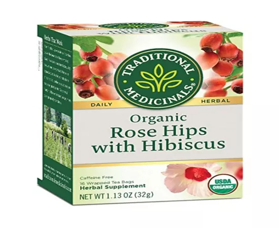 Traditional Medicinals Organic Rose Hips with Hibiscus Herbal Tea1 6 Tea Bags