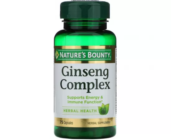 Nature's bounty ginseng with royal jelly capsules 75's
