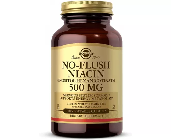 Solgar No Flush Niacin 500 Mg Vegetable Capsules 100