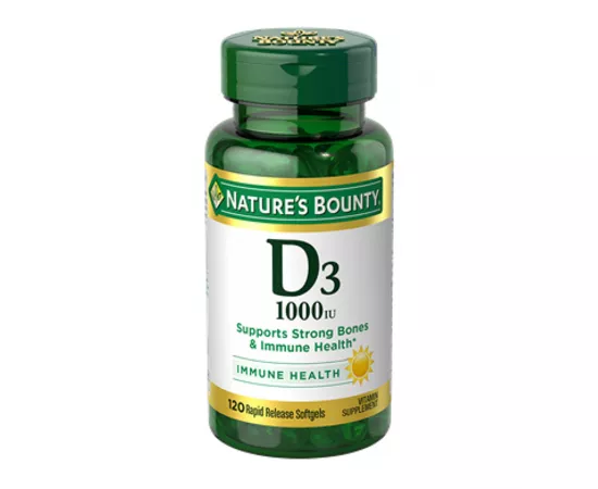 NATURE'S BOUNTY Vitamin D3 Supplement - 25mcg 1,000IU (120 Softgels)