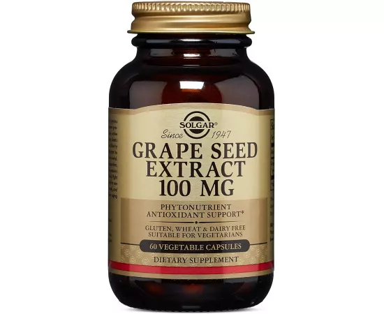 Solgar Grape Seed Extract 100 mg Vegetable Capsules 60