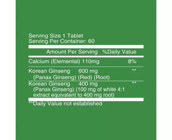 Nutritionl Korean Ginseng 1000mg Tablets 60's