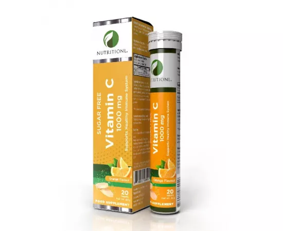 Nutritionl Vitamin C 1000 mg Orange Flavour Effervescent Tablets 20's