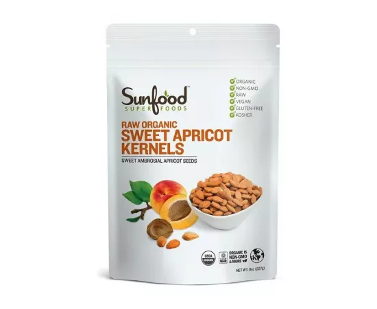 Sunfood Superfoods Apricot Kernels 8 Oz (227 g)