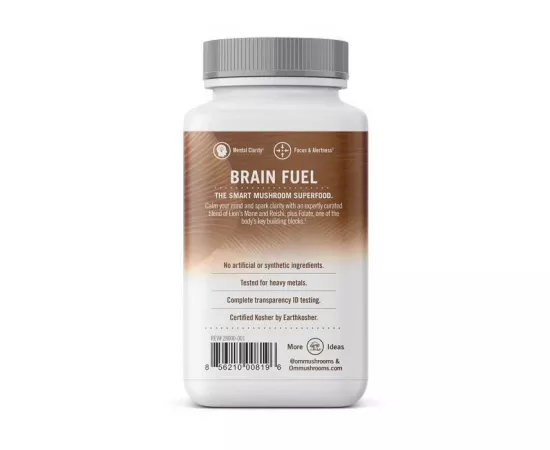 Om Brain Fuel Mushroom Superfood Vegetarian Capsules 90's